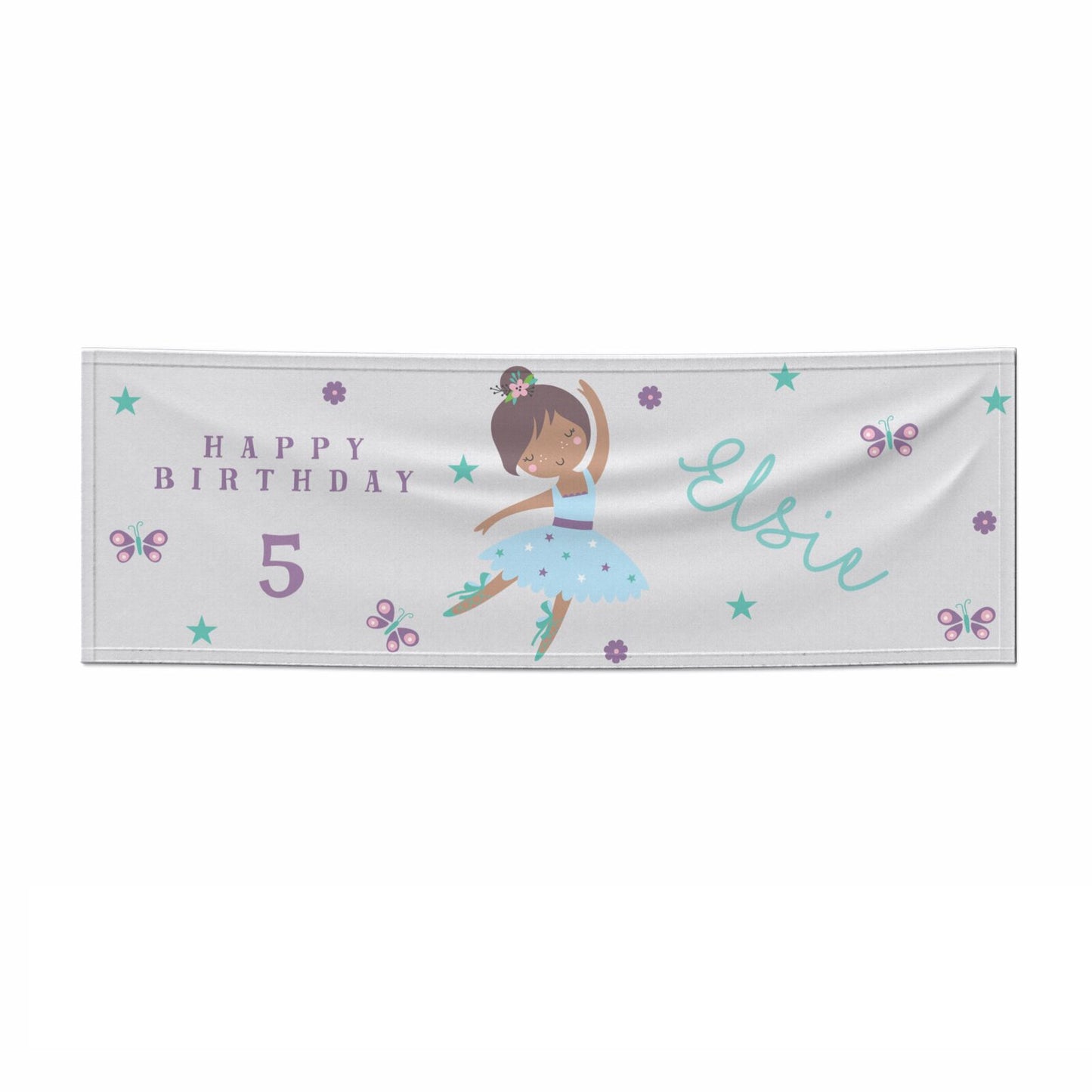 Ballerina Birthday Personalised 3x1 Paper Banner