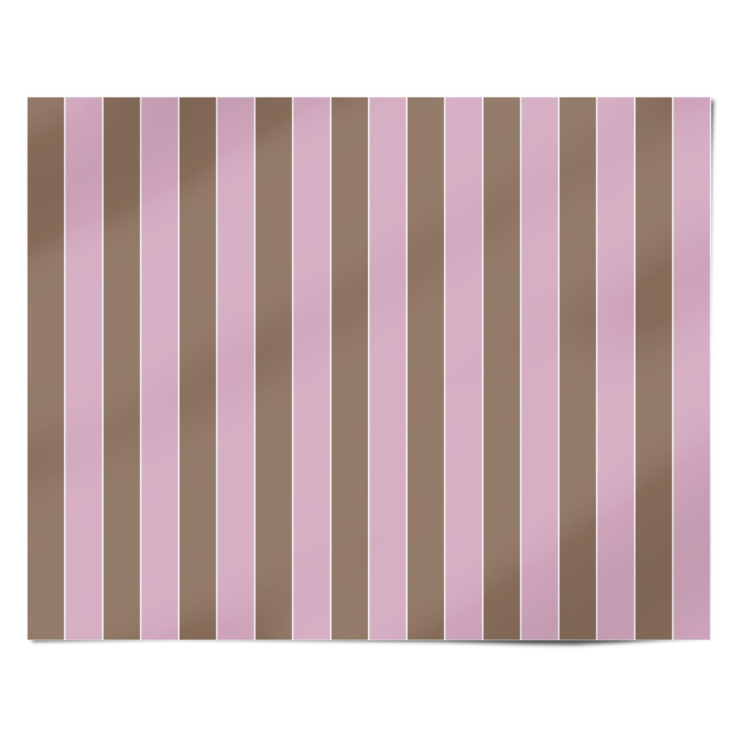 Blush and Cocoa Stripe Personalised Wrapping Paper Alternative