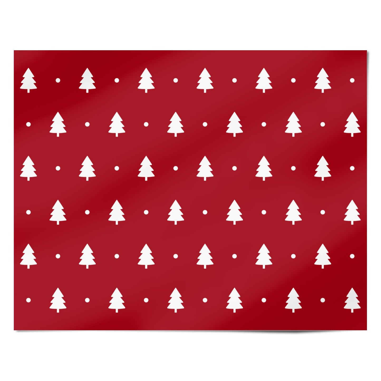 Classic Red Christmas Trees Personalised Wrapping Paper Alternative