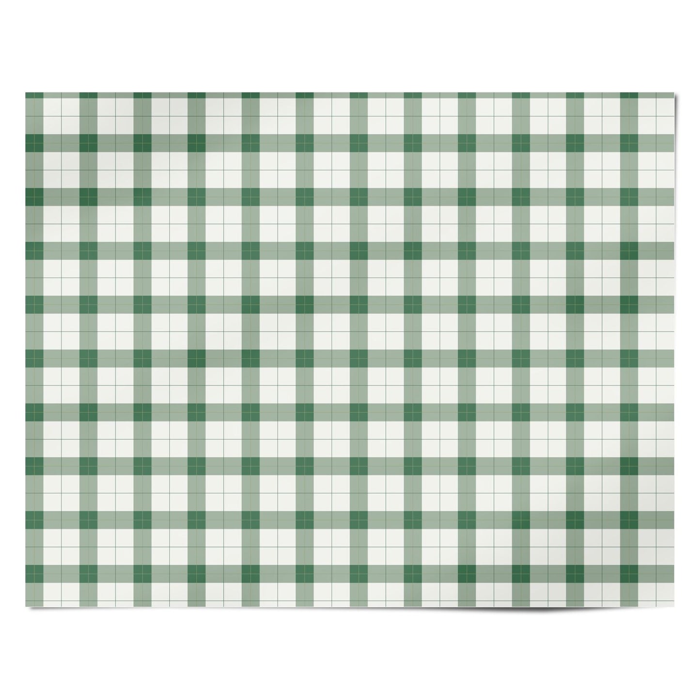 Evergreen Gingham Personalised Wrapping Paper Alternative