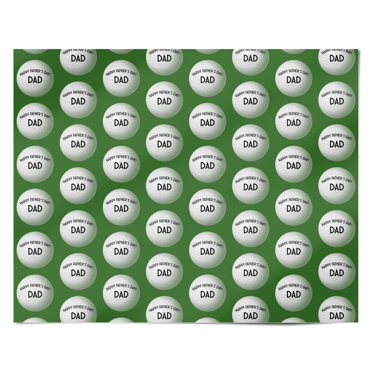 Fathers Day Golf Ball Personalised Wrapping Paper Alternative