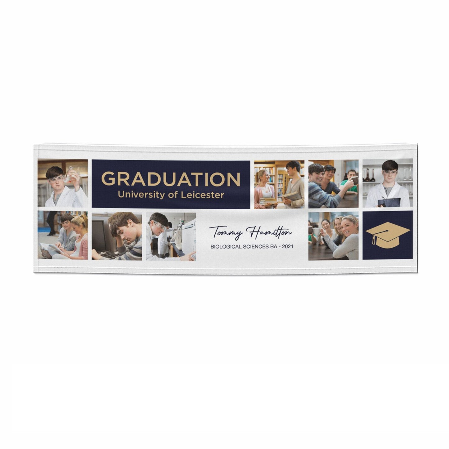 Graduation Personalised Photos 3x1 Paper Banner