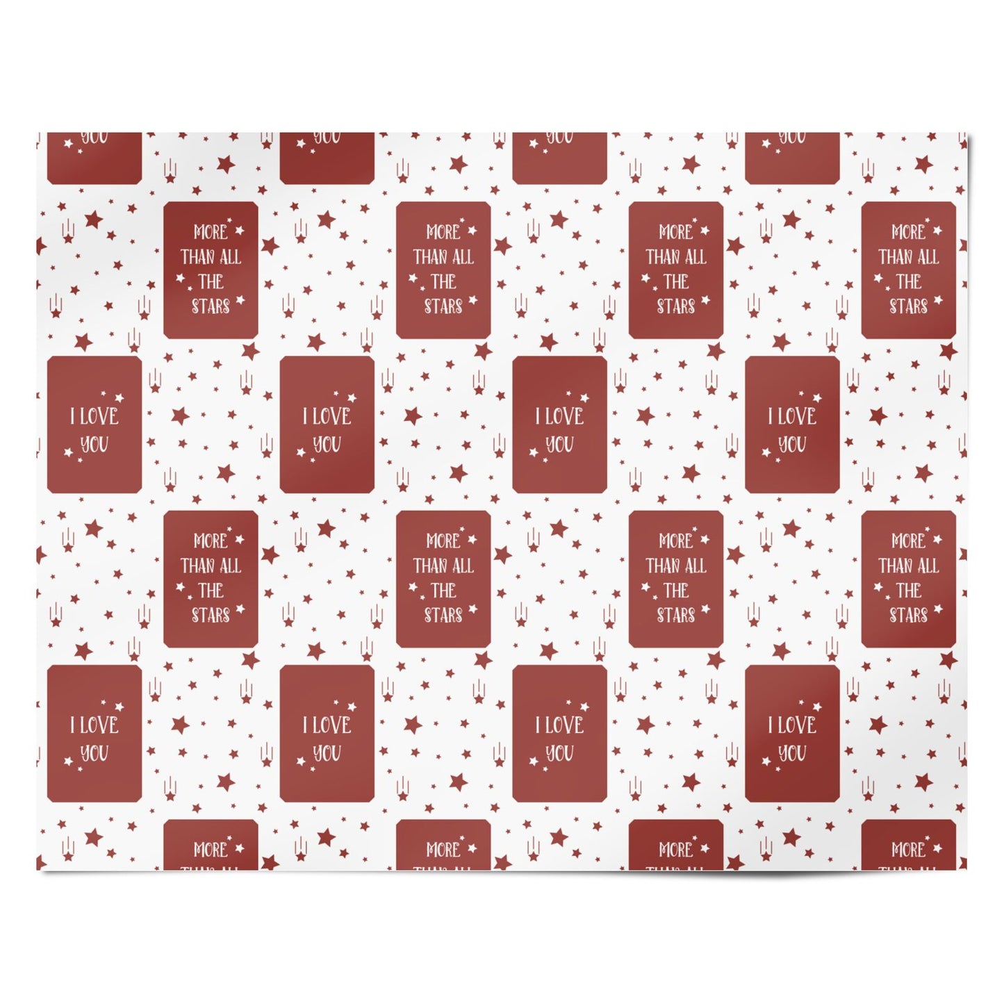 I Love You More Than All The Stars Valentines Personalised Wrapping Paper Alternative