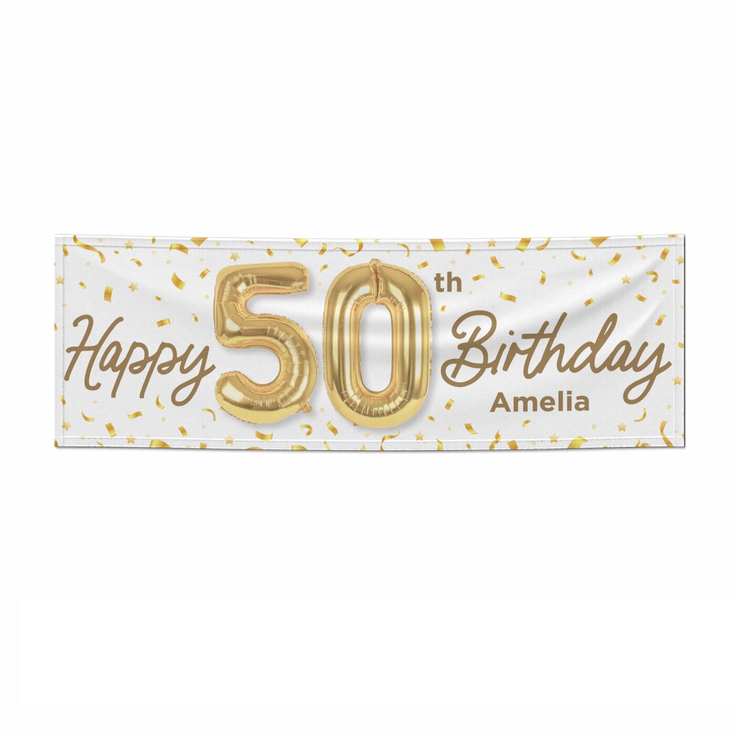 Personalised 50th Birthday 3x1 Paper Banner