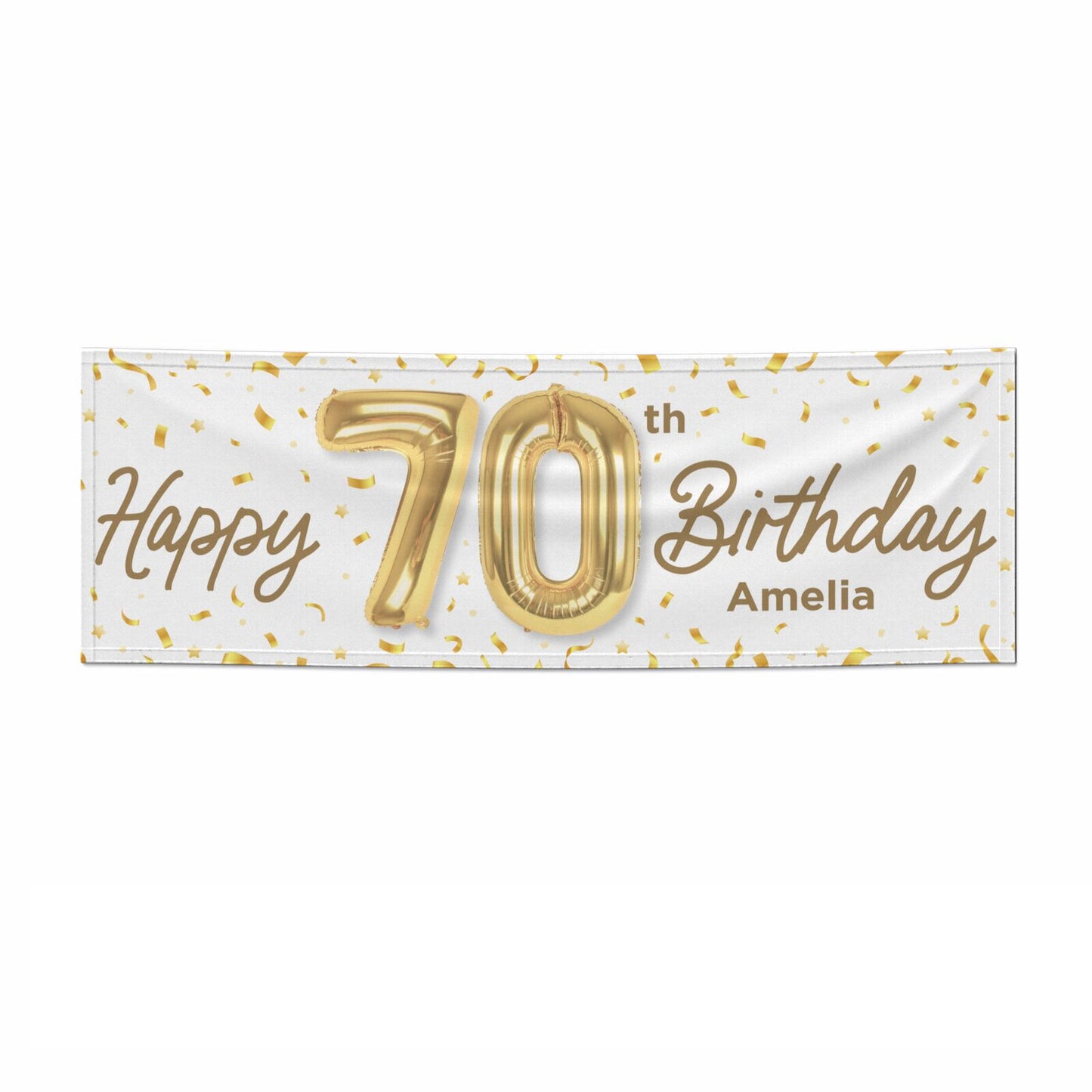 Personalised 70th Birthday 3x1 Paper Banner