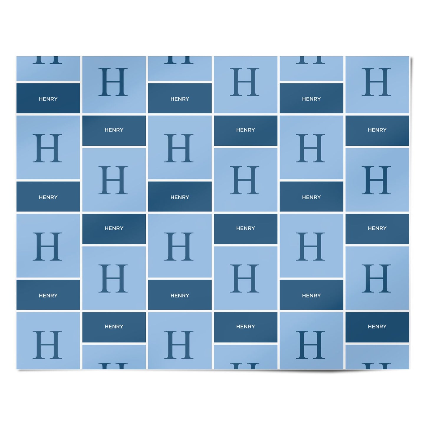 Personalised Classic Initial Personalised Wrapping Paper Alternative