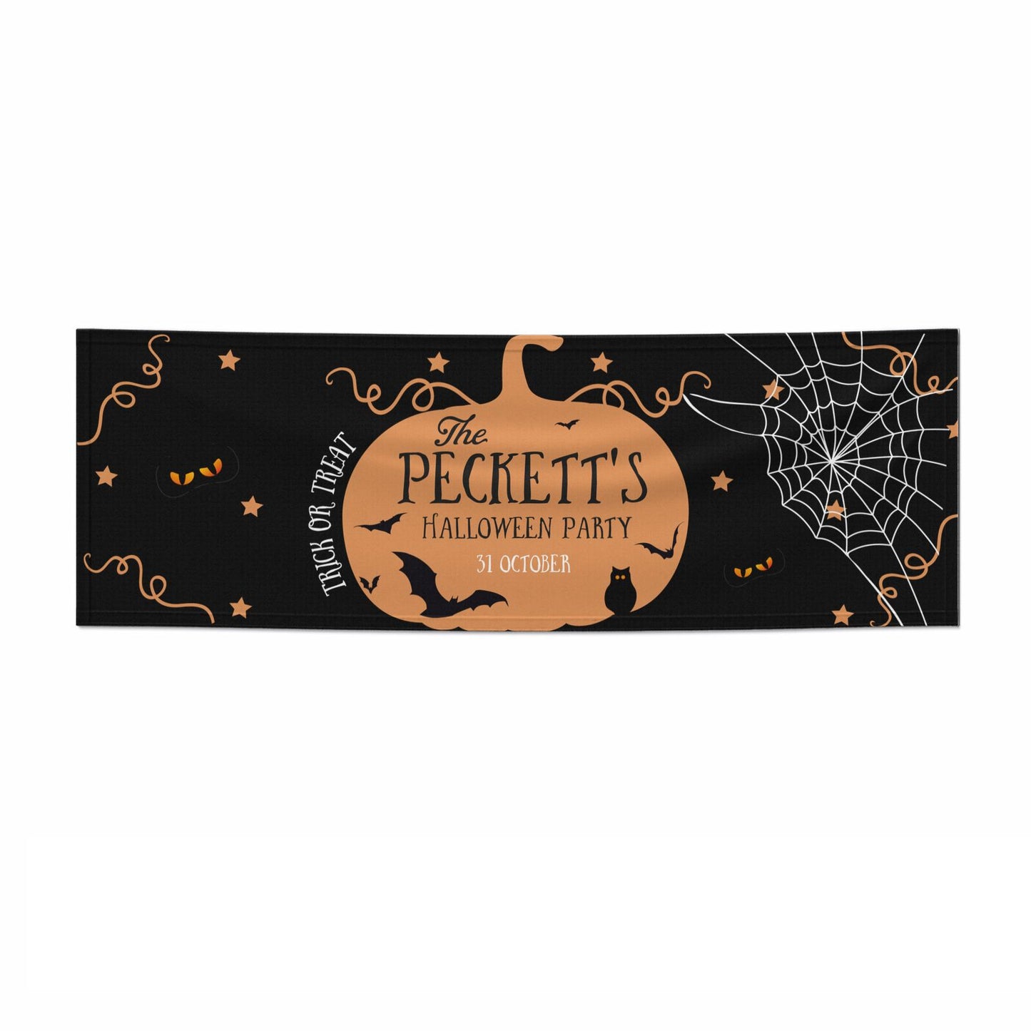 Personalised Halloween Party 3x1 Paper Banner