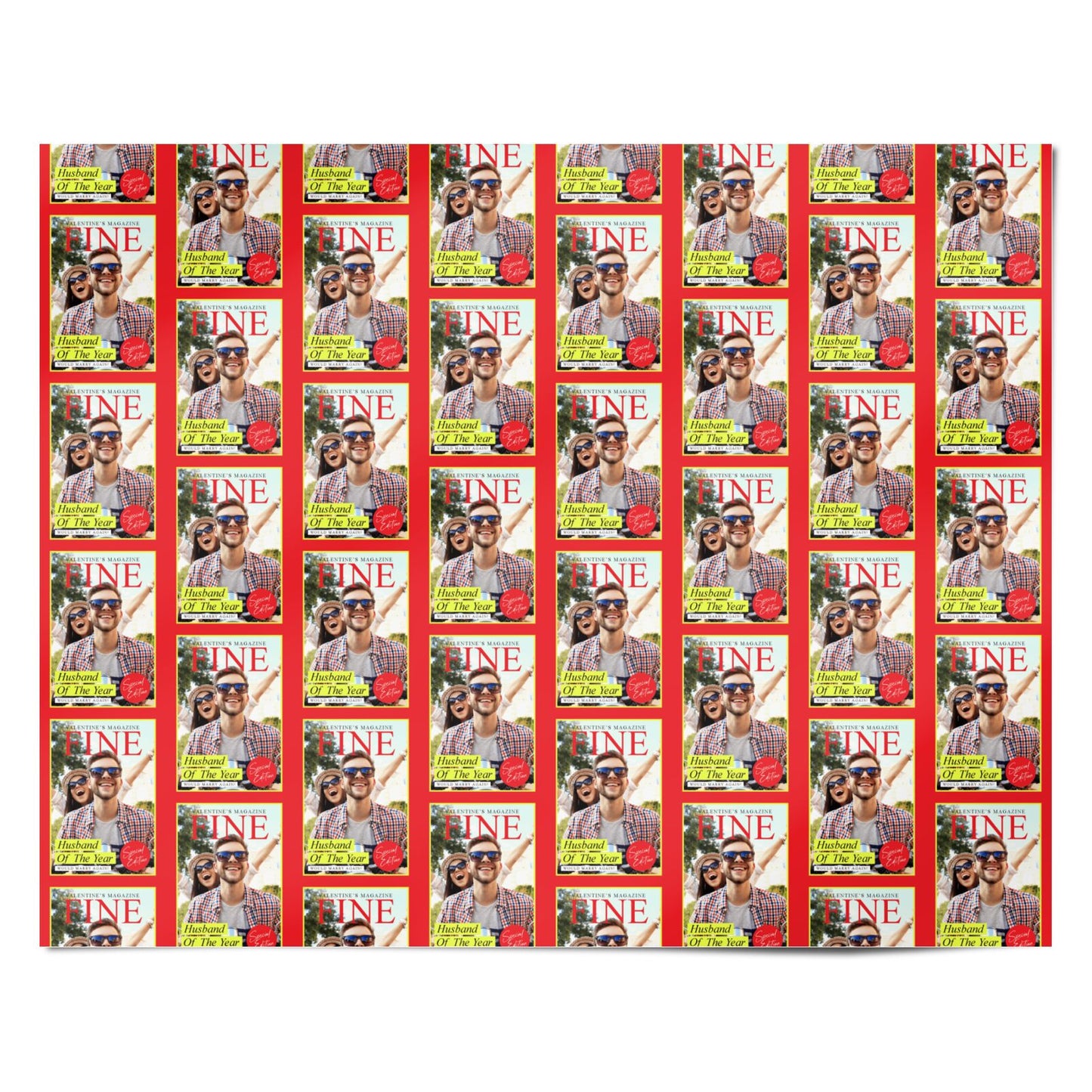 Personalised Husband Magazine Cover Photo Personalised Wrapping Paper Alternative