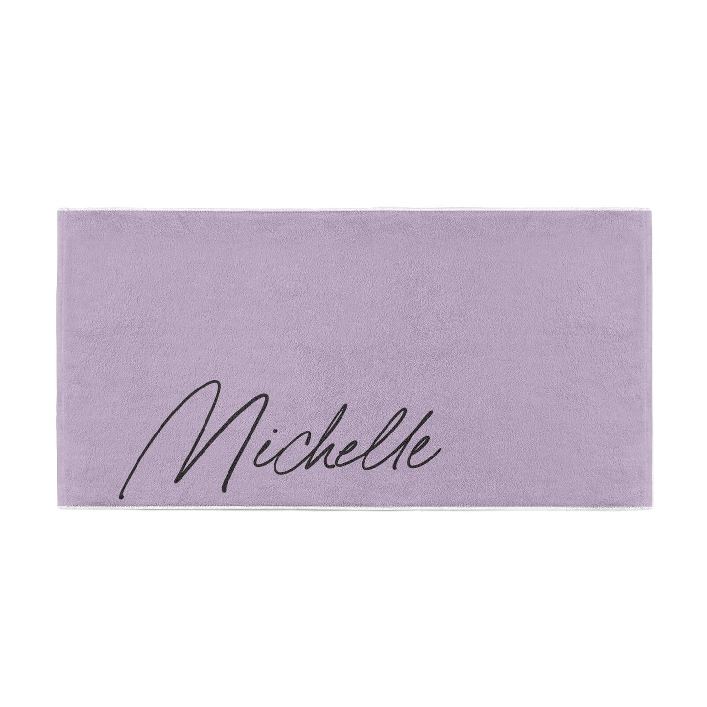Personalised Lavender Script Name Design Beach Towel Alternative Image