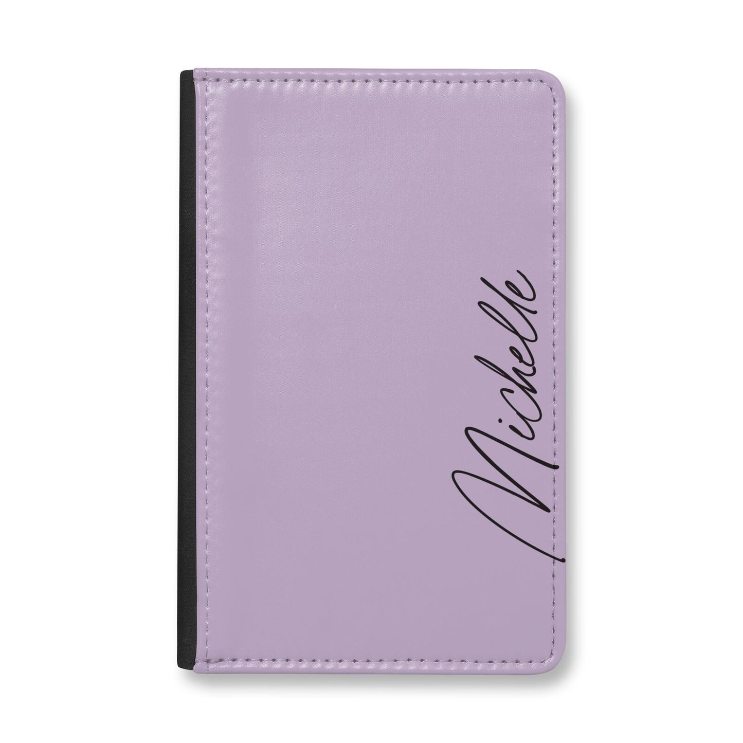 Personalised Lavender Script Name Design Passport Holder