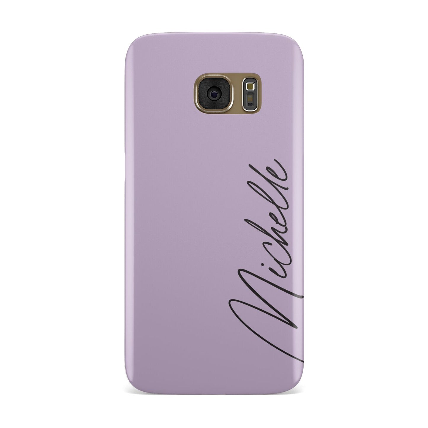 Personalised Lavender Script Name Design Samsung Galaxy Case