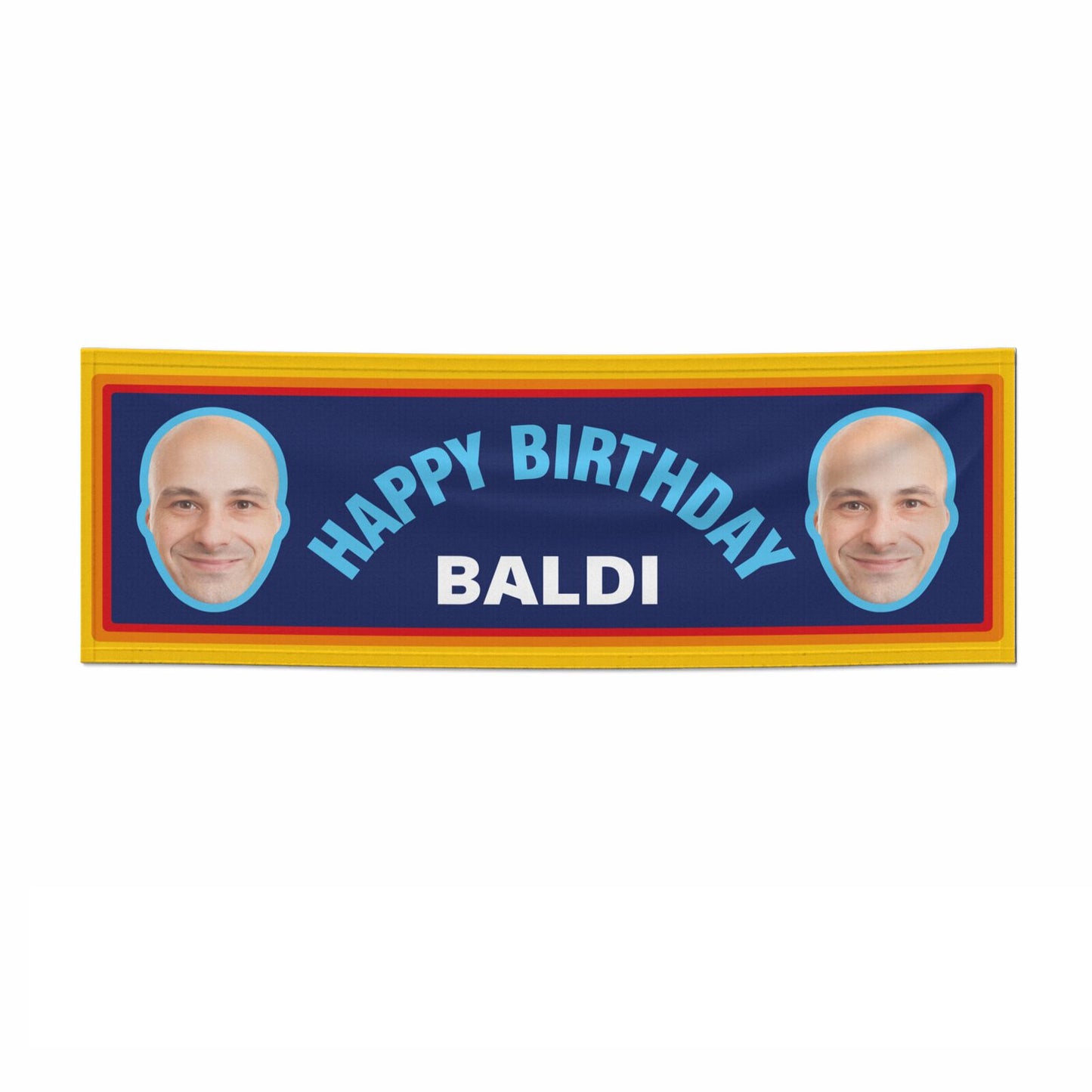 Personalised Photo Baldi Birthday 3x1 Paper Banner