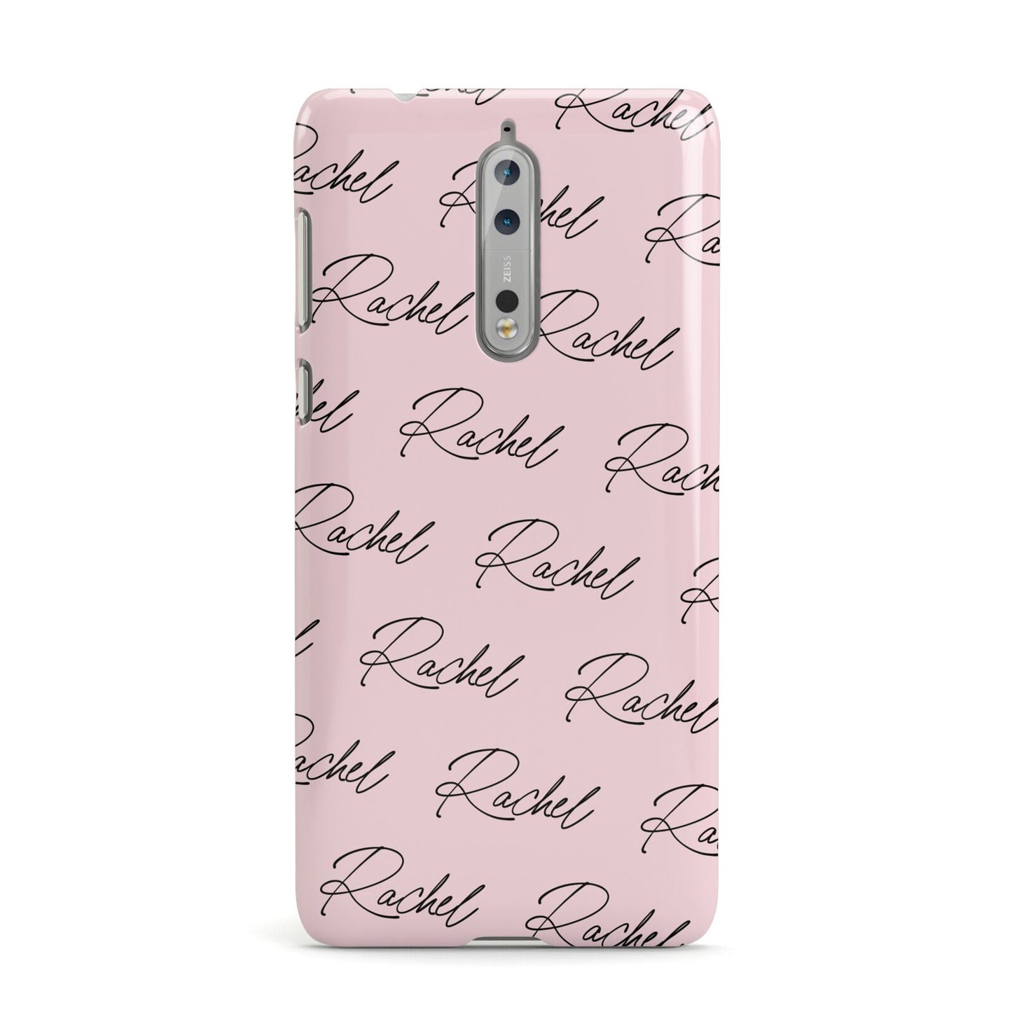 Personalised Pink Script Name Pattern Nokia Case