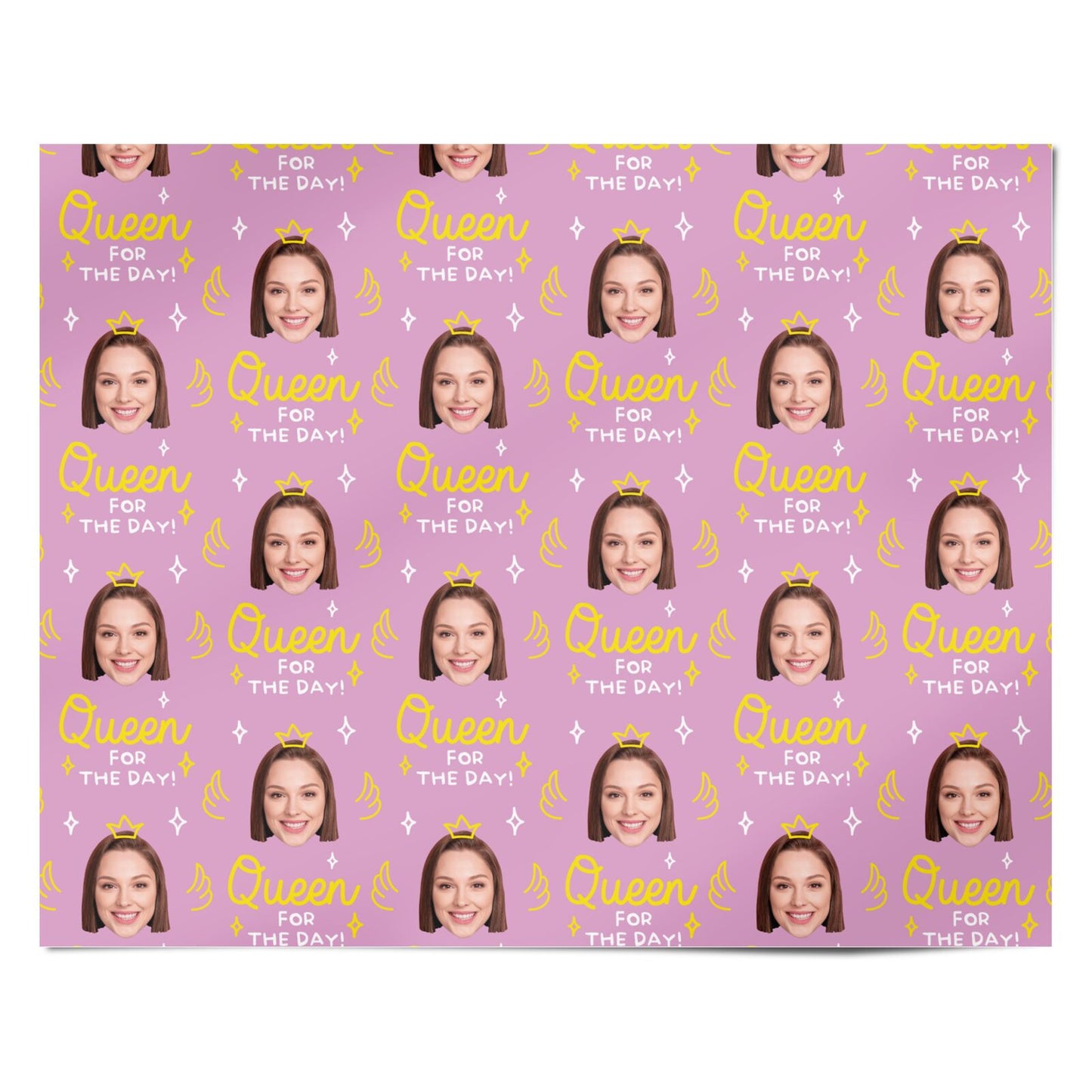 Personalised Queen For The Day Photo Personalised Wrapping Paper Alternative