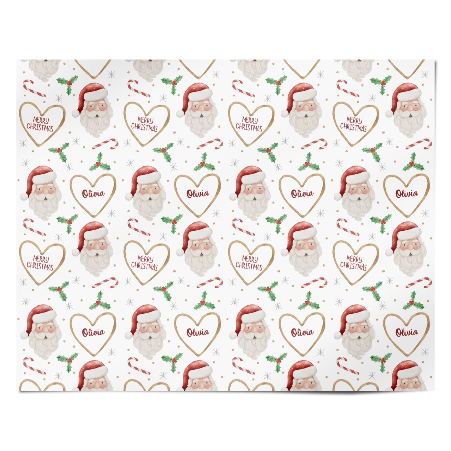 Personalised Santa Christmas Personalised Wrapping Paper Alternative