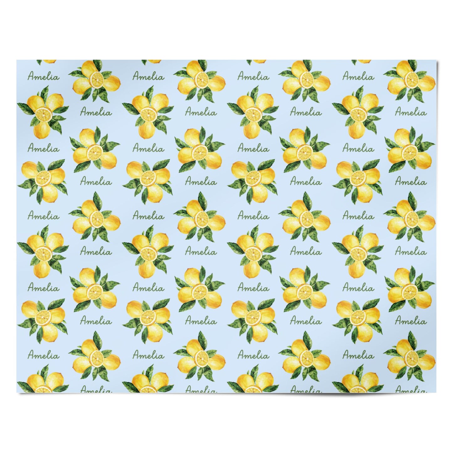 Personalised Summer Italian Lemon Personalised Wrapping Paper Alternative