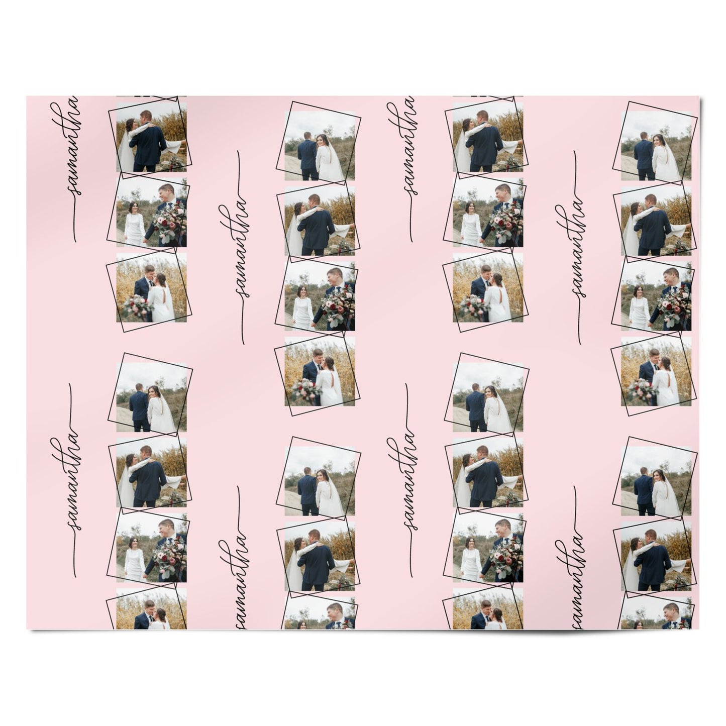 Personalised Wedding Photo Collage Design Personalised Wrapping Paper Alternative