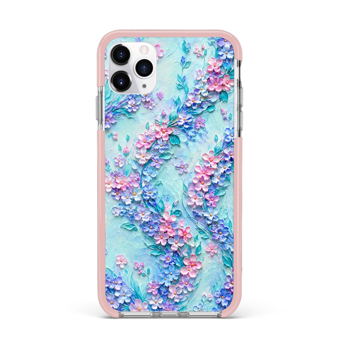 Petal Confetti iPhone 11 Pro Max Impact Pink Edge Case