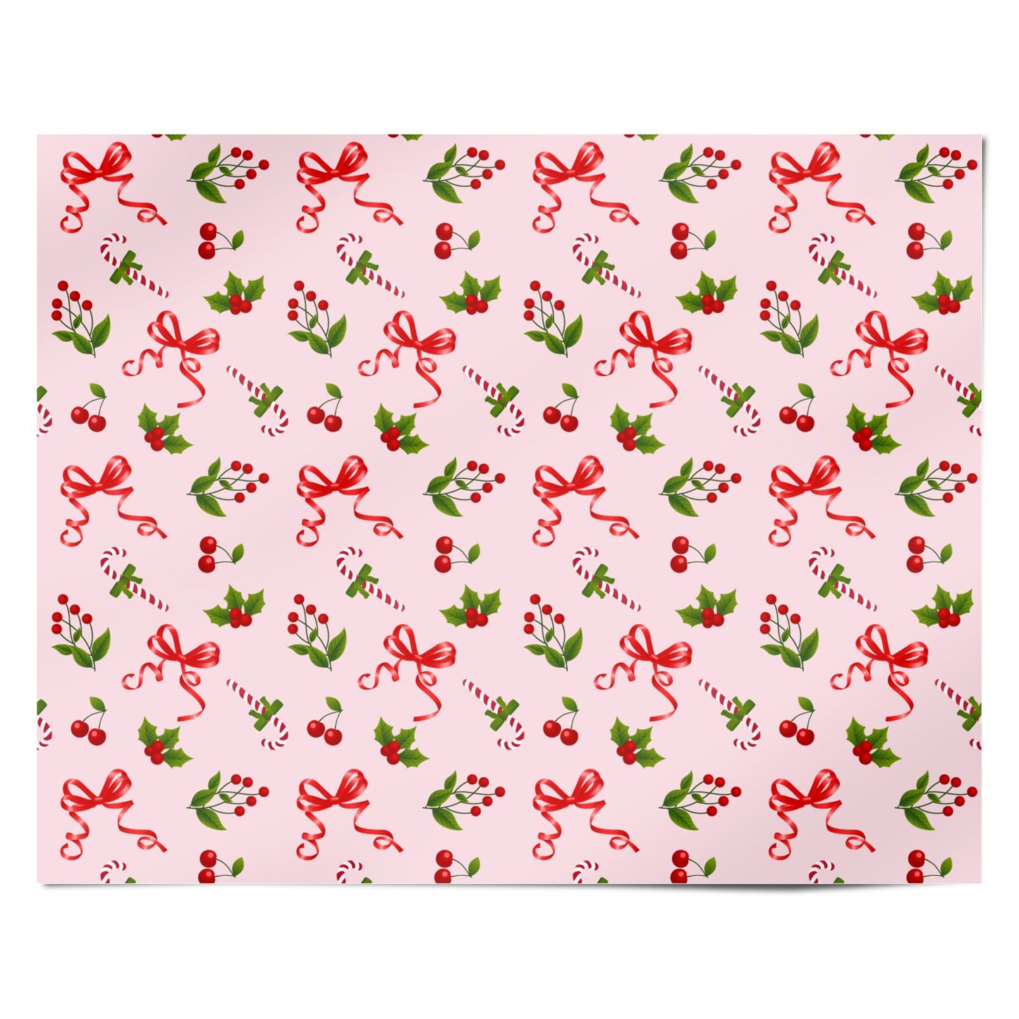 Pink Christmas Assortment Personalised Wrapping Paper Alternative