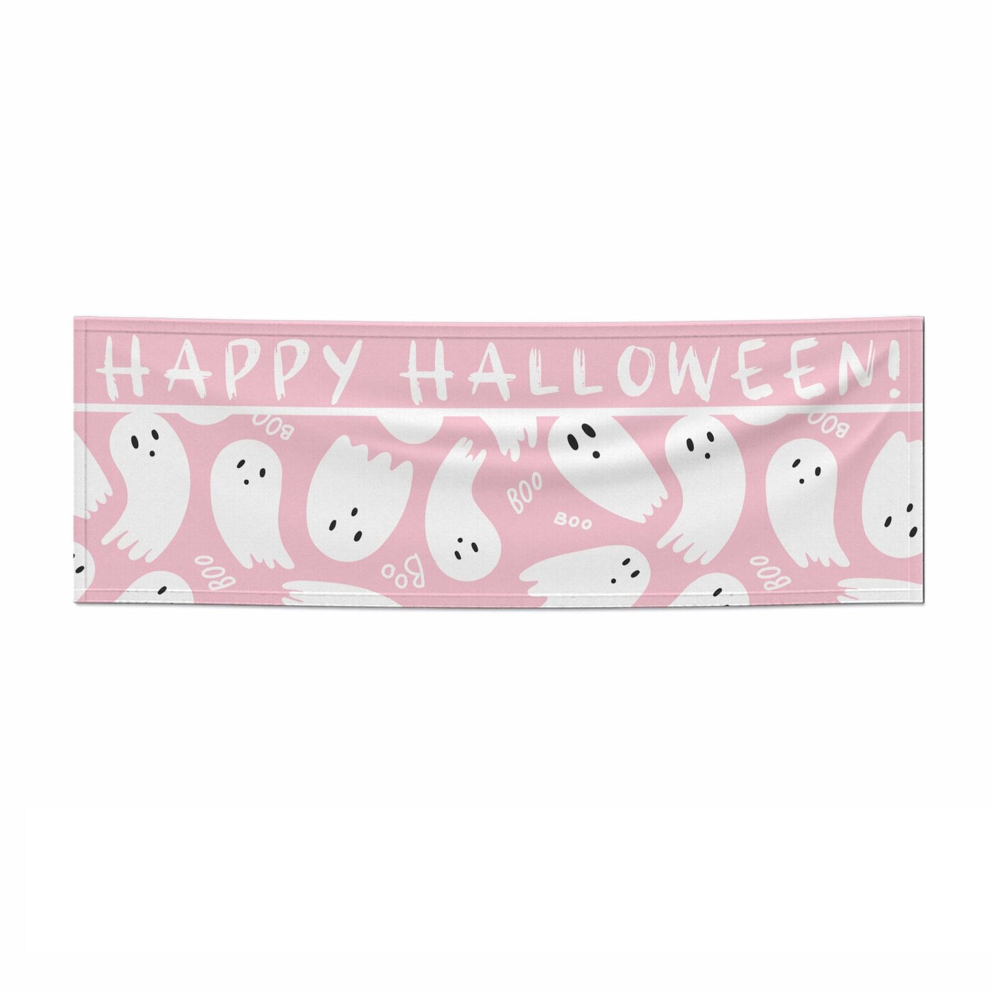 Pink Ghost 3x1 Paper Banner