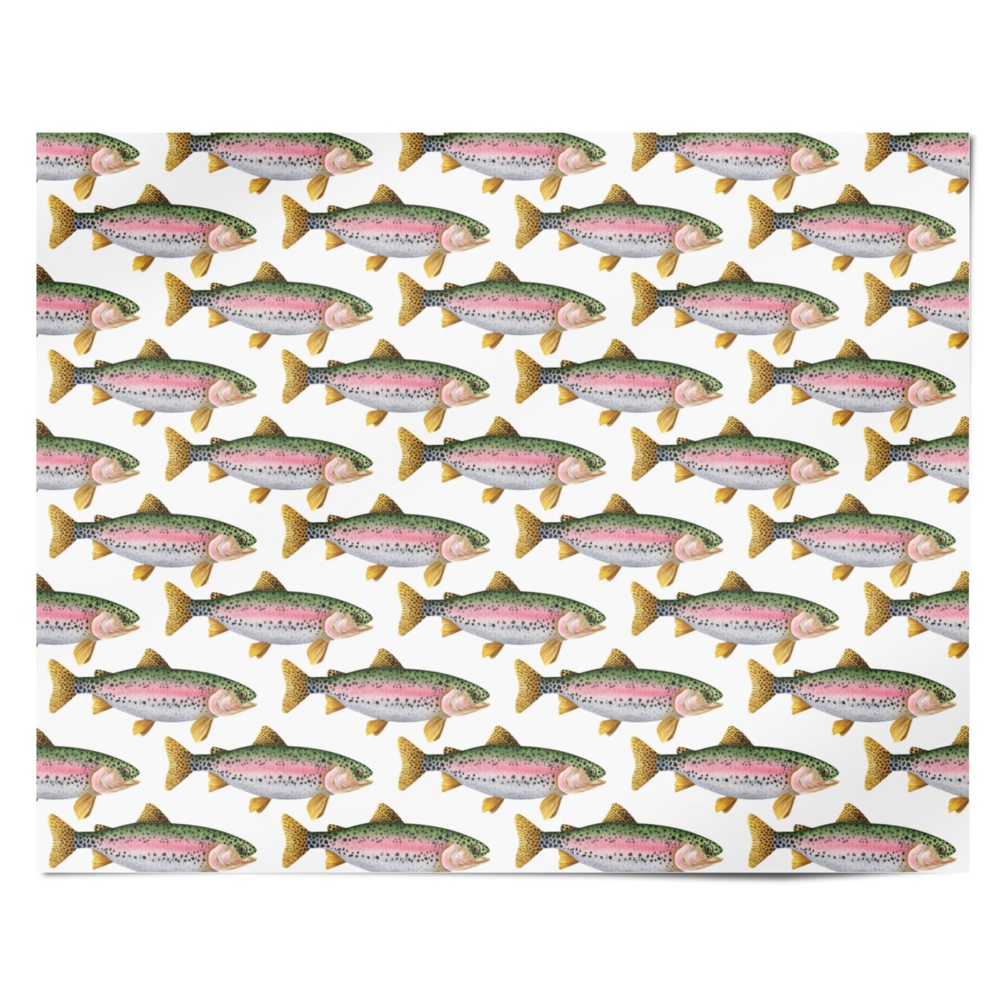 Rainbow Trout Pattern Wrapping Paper Personalised Wrapping Paper Alternative
