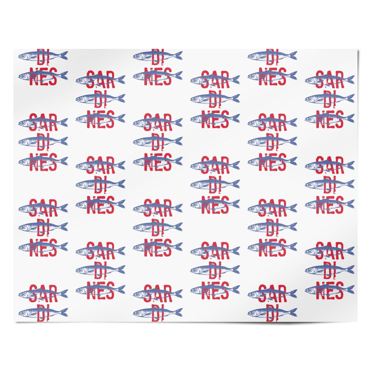 Sardines Word Art Personalised Wrapping Paper Alternative