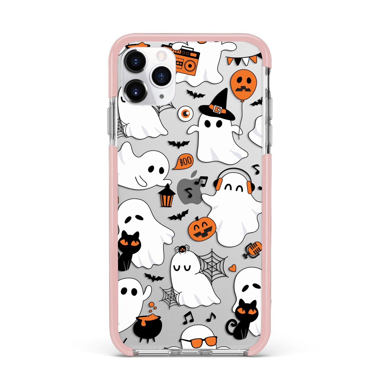 Spooky Halloween Ghost iPhone 11 Pro Max Impact Pink Edge Case