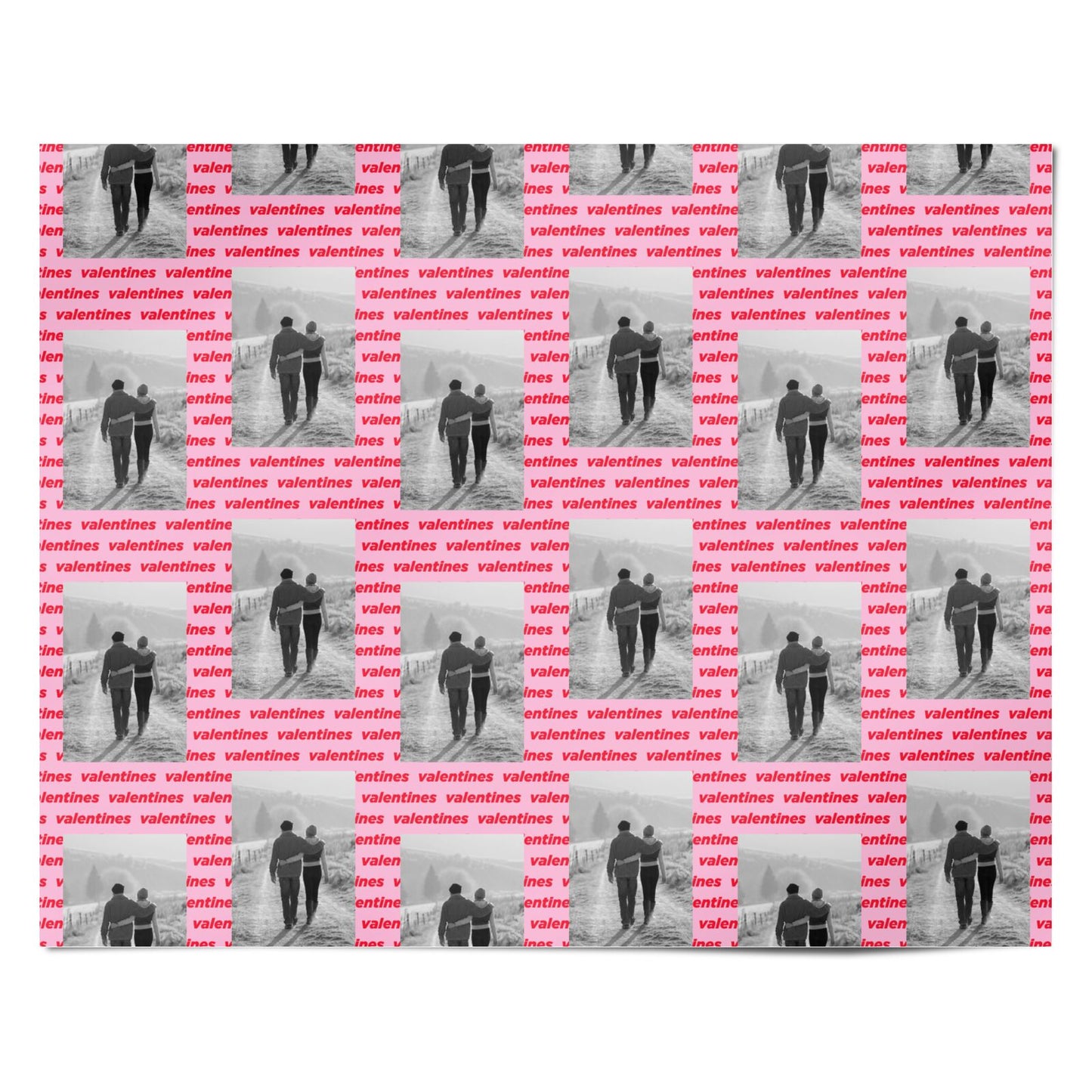 Valentines Photo Keepsake Personalised Wrapping Paper Alternative