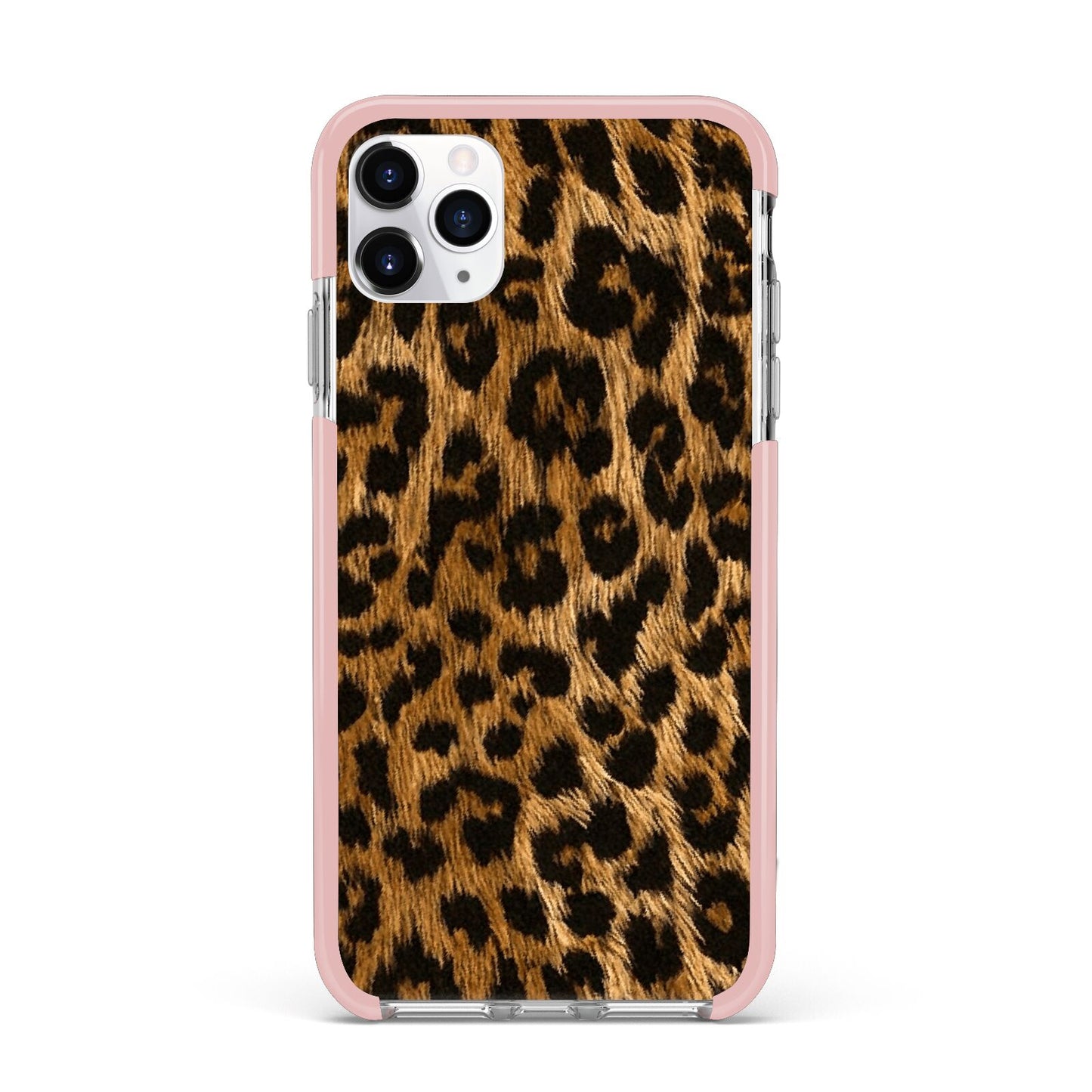Wild Leopard Print iPhone 11 Pro Max Impact Pink Edge Case