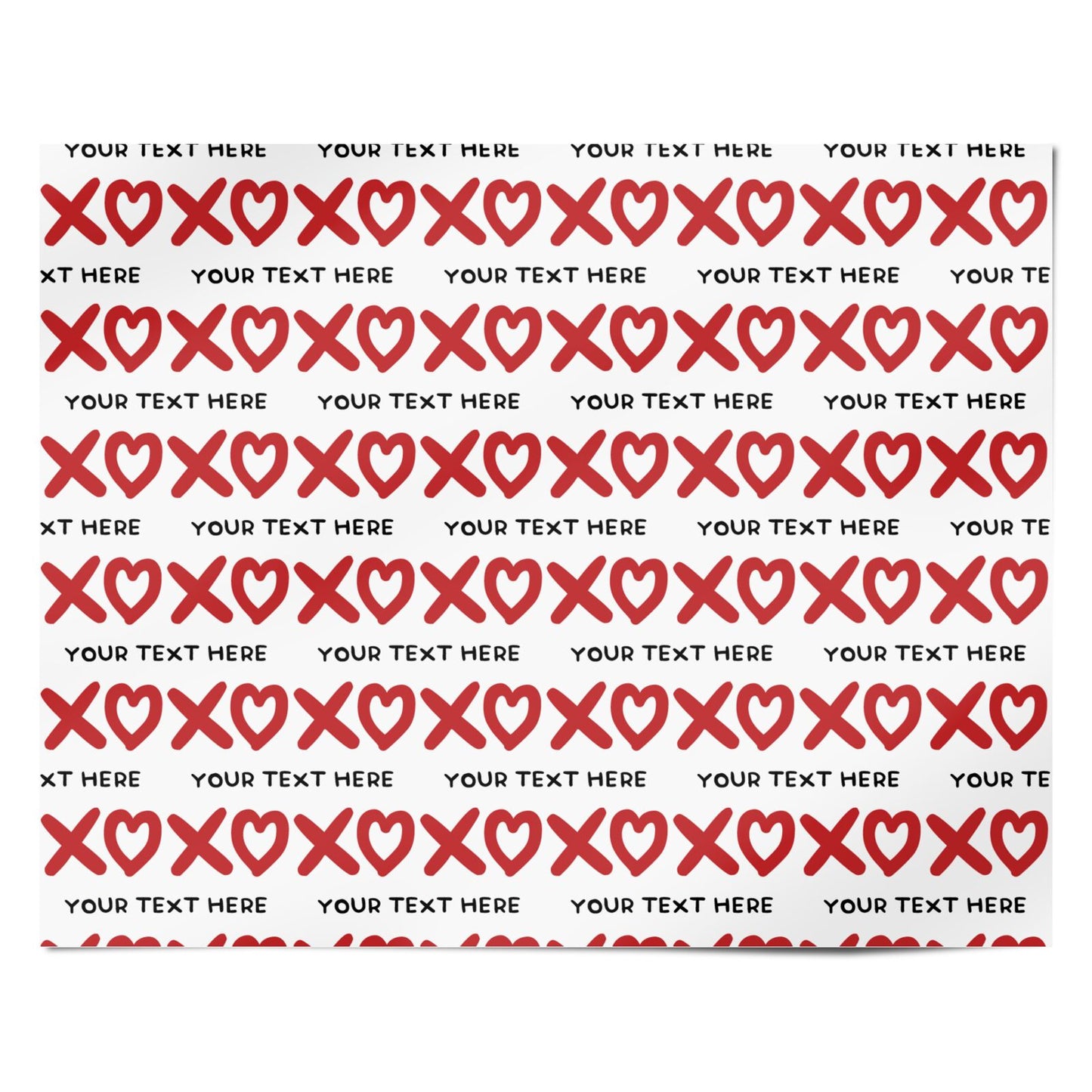 XOXO Valentines Personalised Personalised Wrapping Paper Alternative
