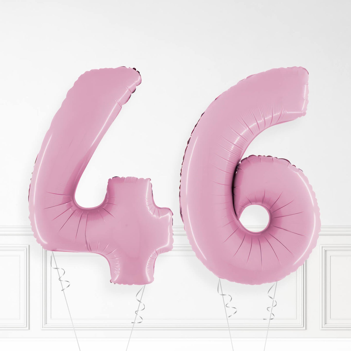 Inflated Pastel Pink Foil Number Balloon