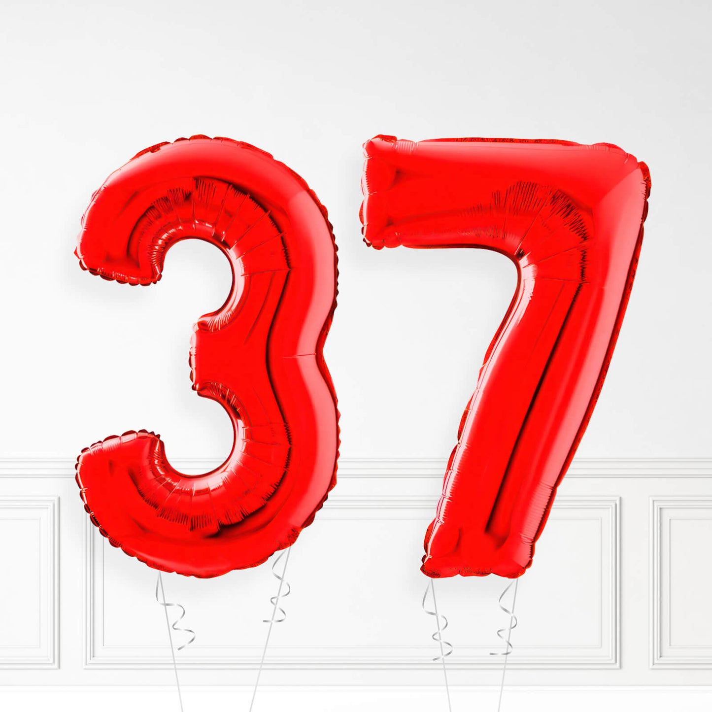 Inflated Red Foil Number Balloon