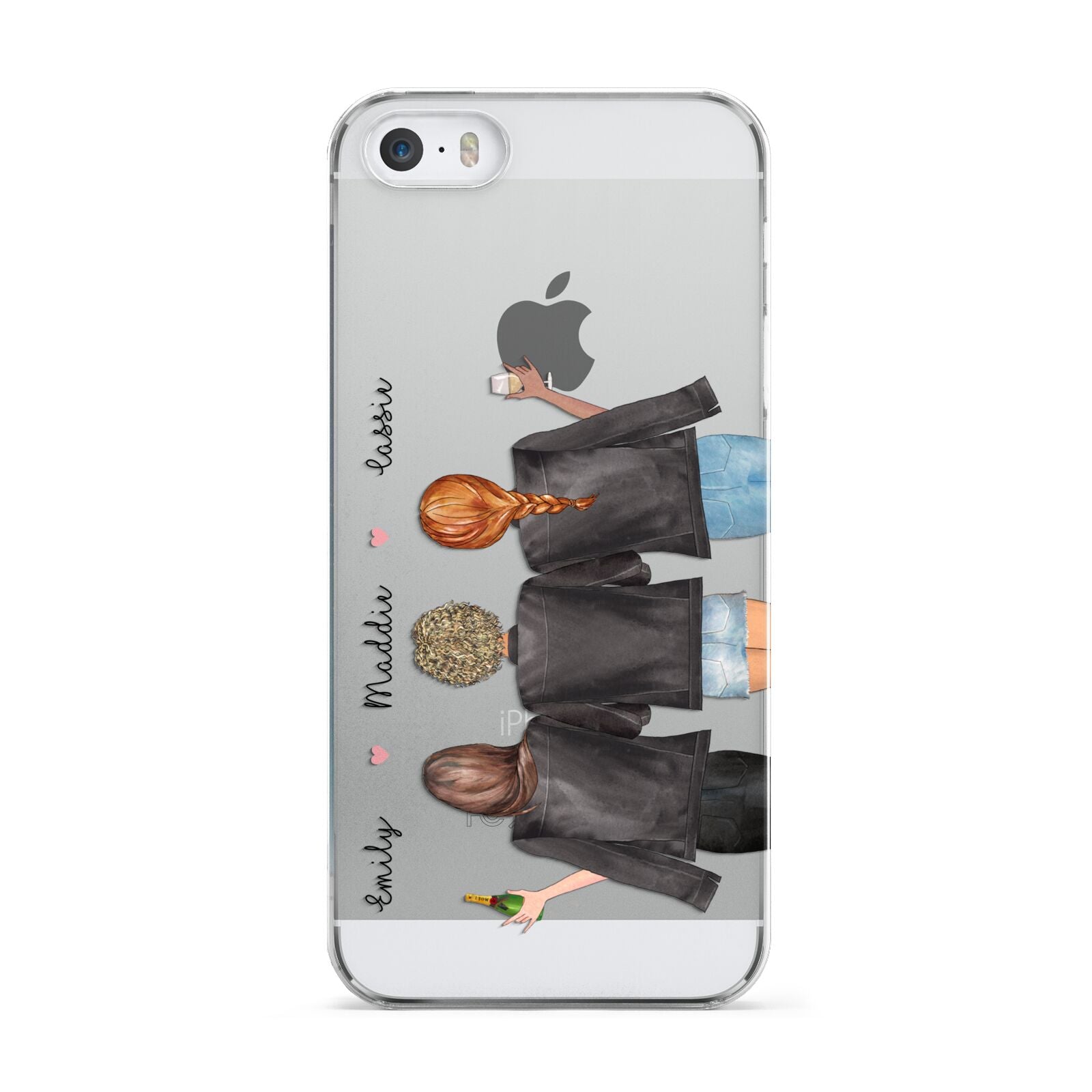 3 Best Friends with Names Apple iPhone 5 Case