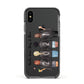 4 Best Friends with Names Apple iPhone Xs Impact Case Black Edge on Black Phone
