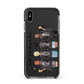 4 Best Friends with Names Apple iPhone Xs Max Impact Case Black Edge on Black Phone