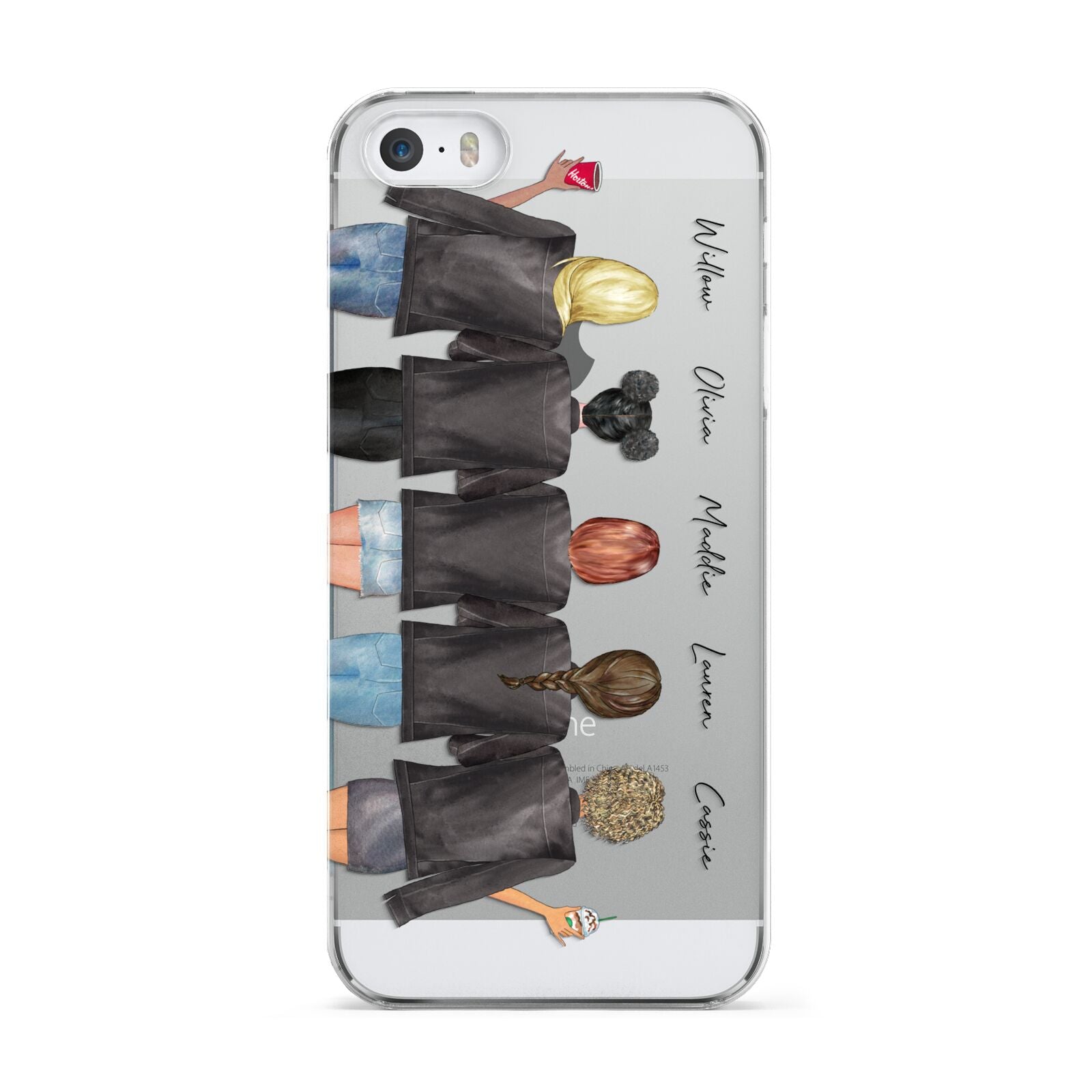 5 Best Friends with Names Apple iPhone 5 Case