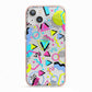 80s Retro iPhone 13 TPU Impact Case with Pink Edges
