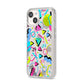 80s Retro iPhone 14 Clear Tough Case Starlight Angled Image