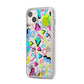 80s Retro iPhone 14 Plus Clear Tough Case Starlight Angled Image