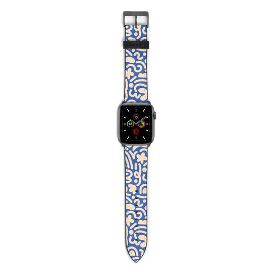 Abstract Apple Watch Strap with Space Grey Hardware
