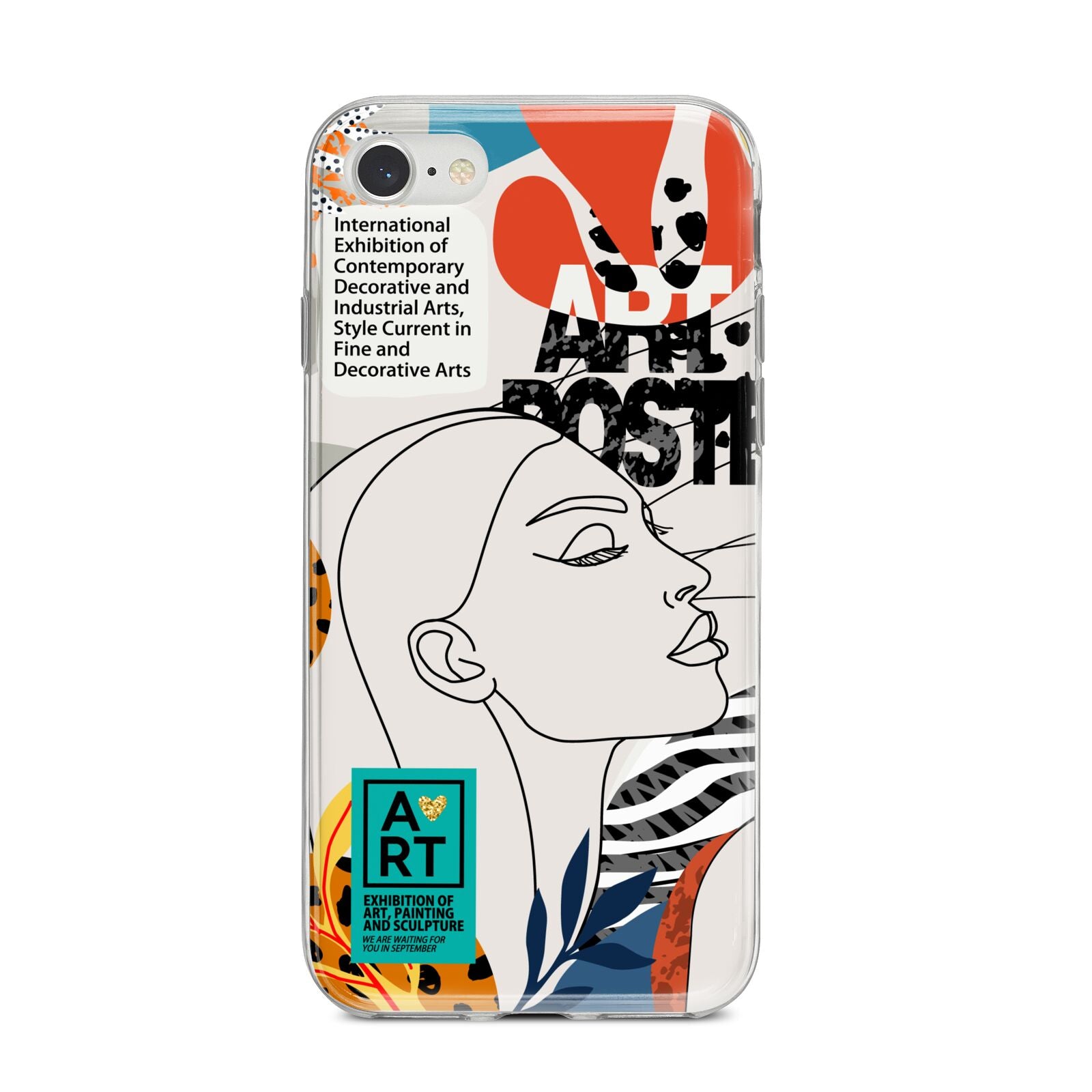 Abstract Art Poster iPhone 8 Bumper Case on Silver iPhone