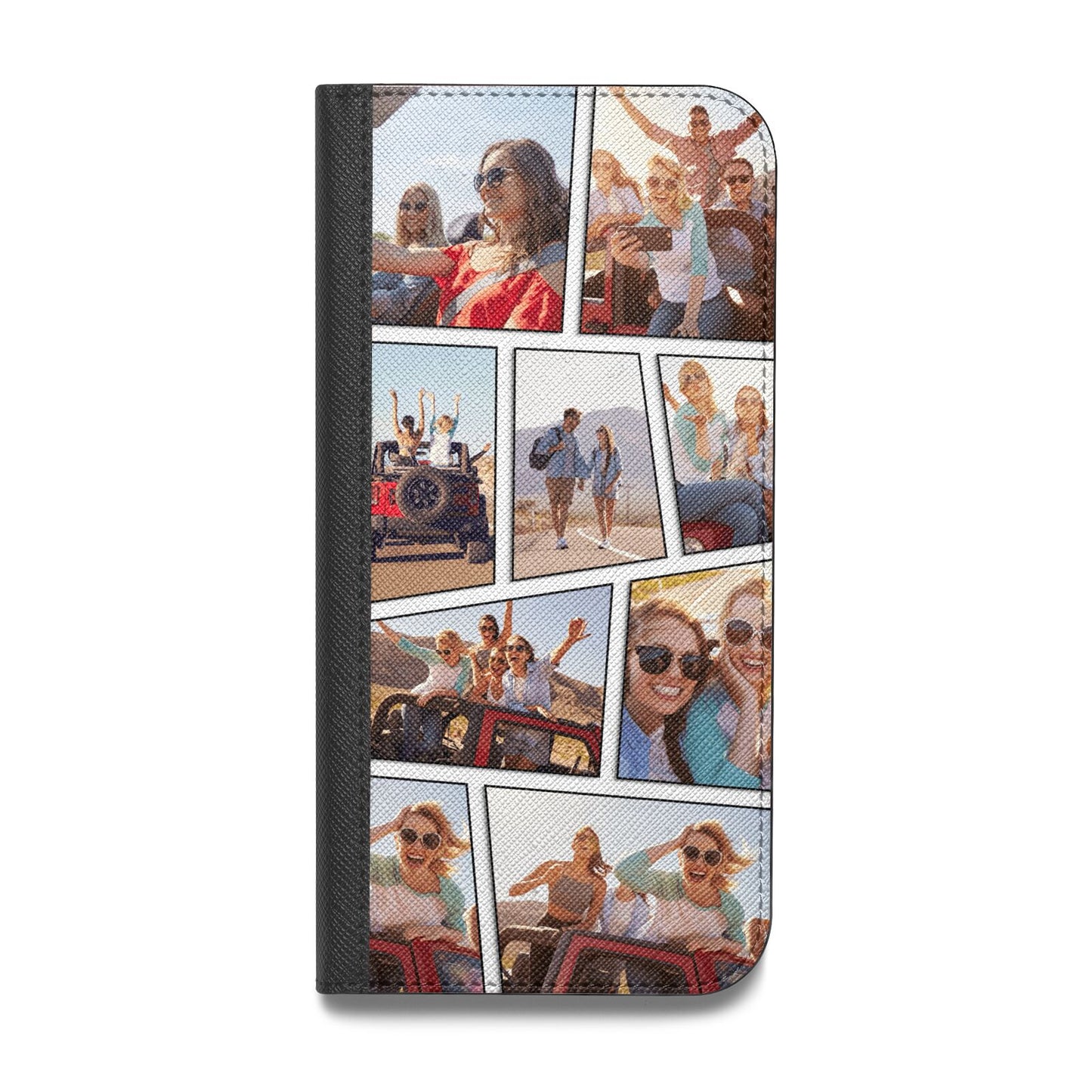 Abstract Comic Strip Photo Vegan Leather Flip Samsung Case