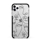 Abstract Face Apple iPhone 11 Pro Max in Silver with Black Impact Case