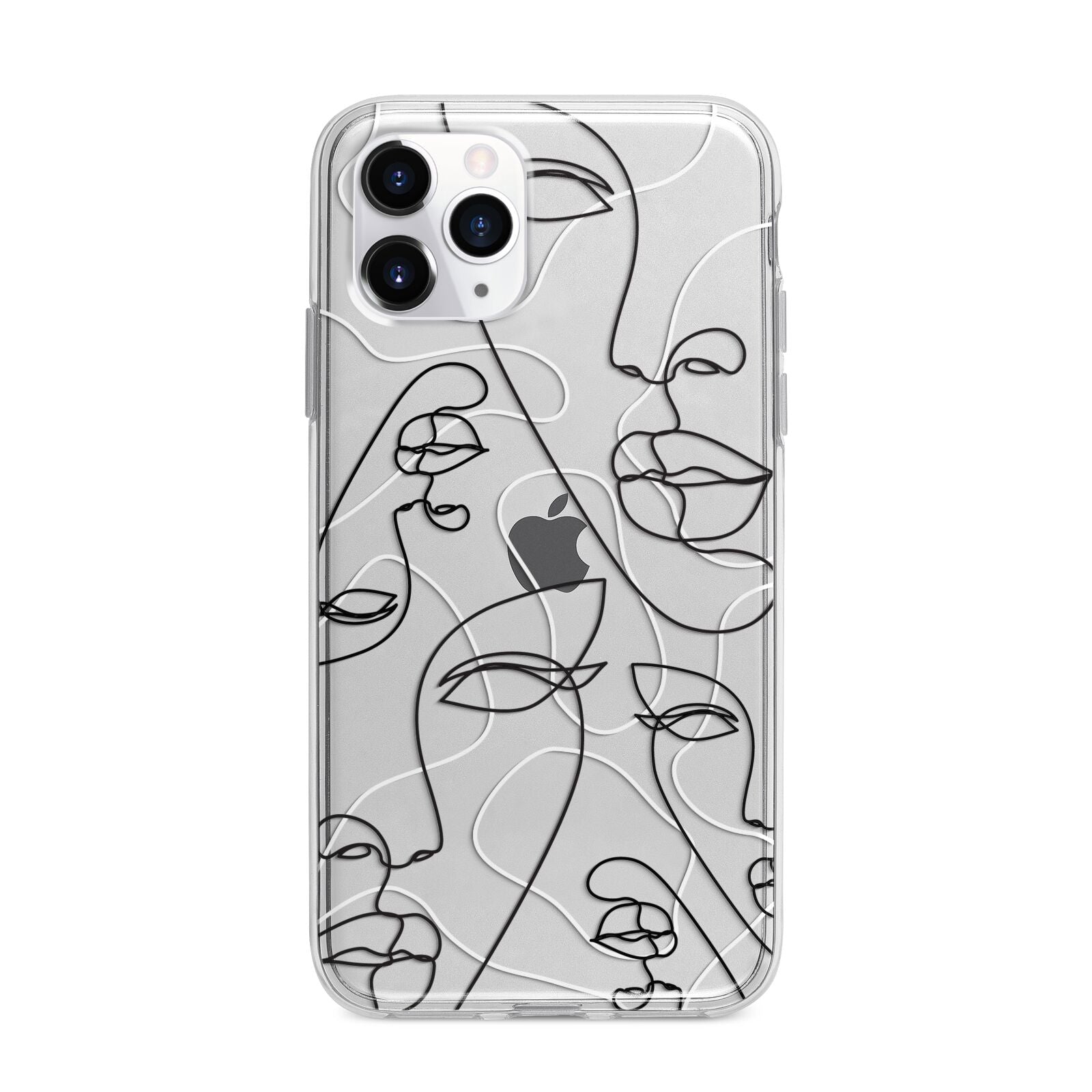 Abstract Face Apple iPhone 11 Pro Max in Silver with Bumper Case