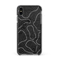 Abstract Face Apple iPhone Xs Max Impact Case Black Edge on Black Phone