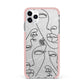 Abstract Face iPhone 11 Pro Max Impact Pink Edge Case