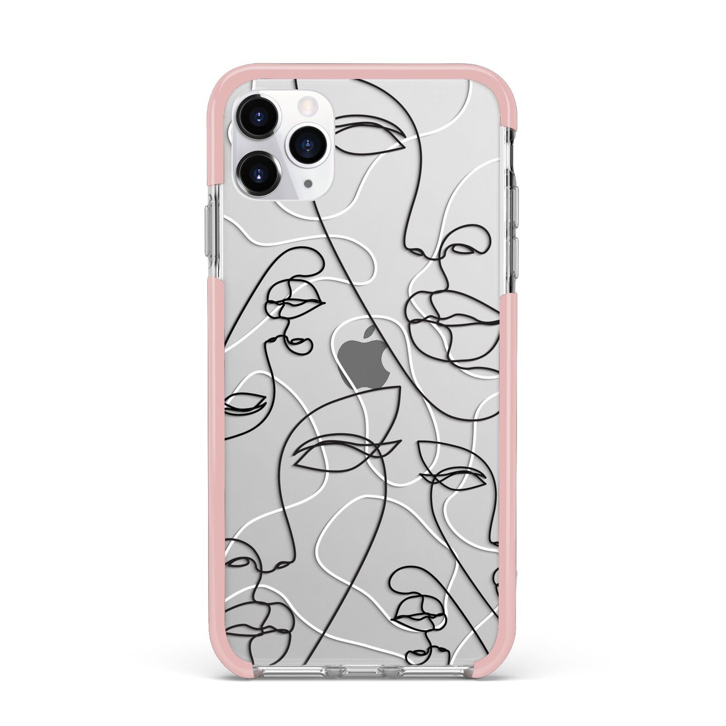 Abstract Face iPhone 11 Pro Max Impact Pink Edge Case