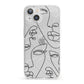 Abstract Face iPhone 13 Clear Bumper Case