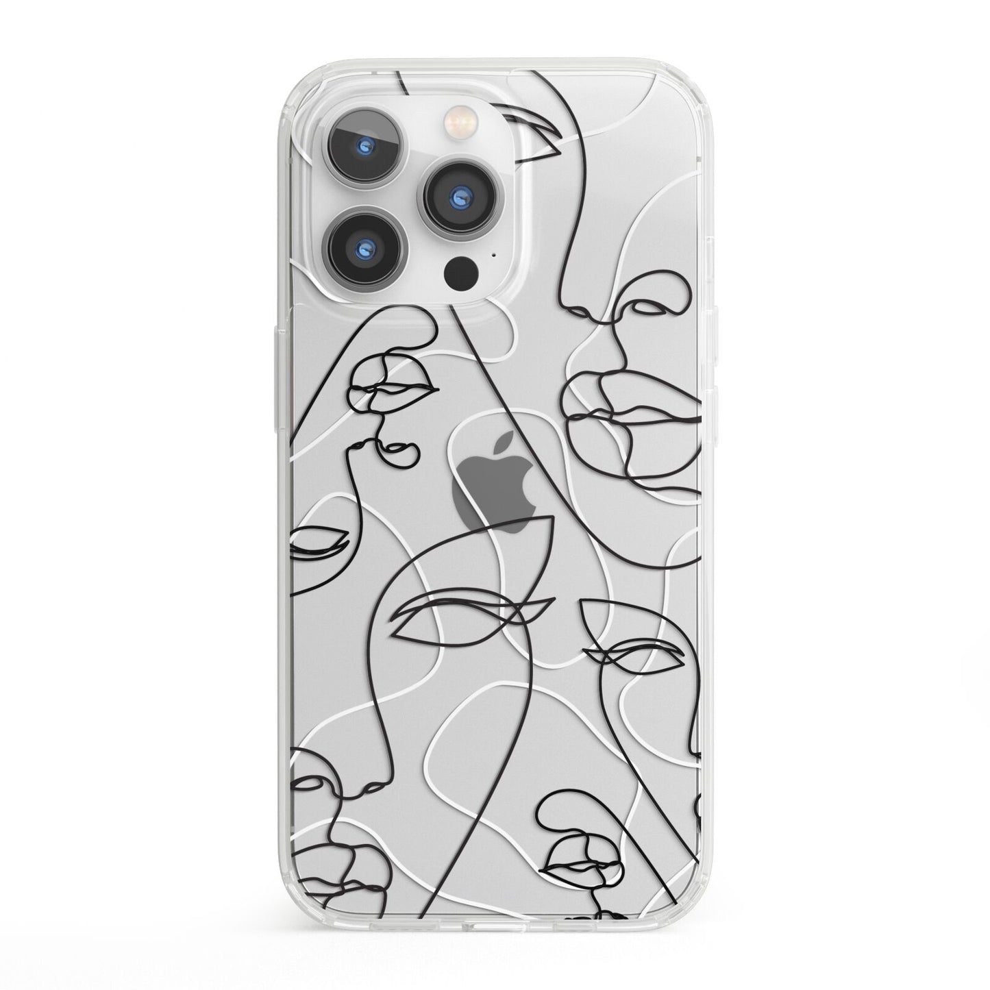 Abstract Face iPhone 13 Pro Clear Bumper Case