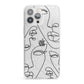 Abstract Face iPhone 13 Pro Max Clear Bumper Case